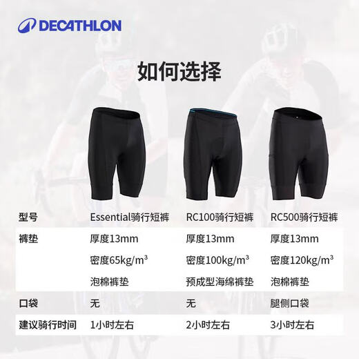 Decathlon (DECATHLON) road cycling pants men's bicycle cycling suits cycling shorts underwear cycling equipment RC100 cycling pants (new and old models randomly shipped)-Men's model 2XL