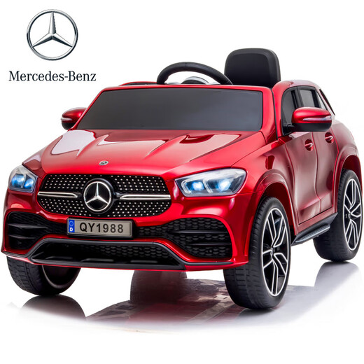 WORK BABY children's electric car four-wheel Mercedes-Benz car remote control can sit adults' four-wheel drive off-road vehicle boys and girls toy stroller painted red + big electric + four-wheel drive + leather seat + remote control electric drive