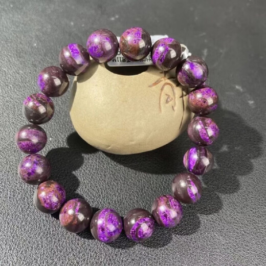 Bixiu Tang Natural Shu Kulai Crystal Collection Bracelet Purple Dragon Crystal South African Suji Stone Men's and Women's Bracelet Charo Stone Collection Grade Shu Kulai 10mm Comes with Certificate