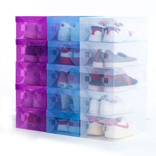 Gardenia Wanwan 20 pieces thickened transparent shoe box clamshell shoe box shoe boot box storage shoe box shoe storage box thickened boot box 3 pieces white