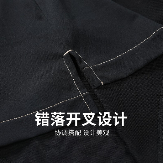 与狼共舞【结构明线】男装短袖T恤2025夏季新款透气青年休闲上衣6169 黑色001 L (175)