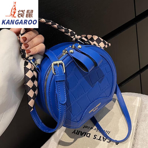 袋鼠（KANGAROO）小圆包质感小包包女2024春秋季新款时尚小众斜挎包洋气手提包潮 米白色