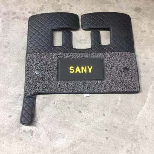 挖机脚垫三一55/60-975-9215-975-8215-10驾驶地板胶气动定制 黑色三一75-8