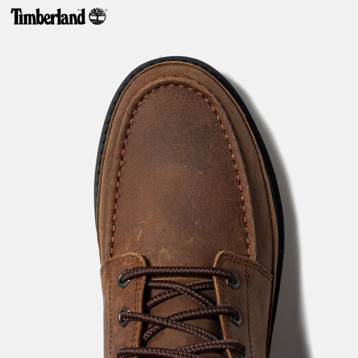 添柏岚（Timberland）官方男鞋中帮靴户外休闲商务通勤舒适皮革|A698F A698FW01/深棕色 42