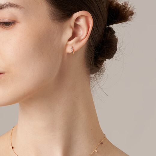 COF Jewelry 10K Gold Colorful Earrings Ruby Tanzanite Sapphire Emerald Earrings Birthday Gift for Girlfriend Neon Earrings Designer Style