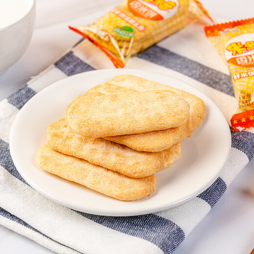 米多奇 雪米饼香虾米饼膨化办公室休闲零食大礼包饼干小吃点心 香米饼整箱【40包】