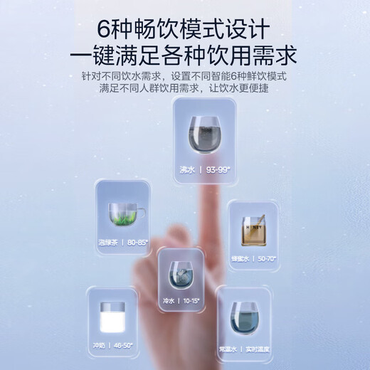 美的家用净水器伴侣 白月光管线机 全通量适配 6段控温 智能触控 壁挂式直饮机 速热饮水机 MG902-D 冷热直饮【净水器伴侣】