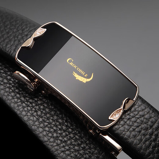 Crocodile shirt first layer cowhide automatic buckle women's belt business suit belt birthday gift for girlfriend DT257