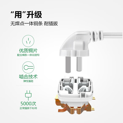 Bull socket inspection 1.8 meters 3 meters three-position sub-control/four-position sub-control/five-position sub-control/six-position sub-control switch independent multi-switch strip power strip multi-purpose electrical socket wiring 4-position sub-control 1.8 meters GN-B5043