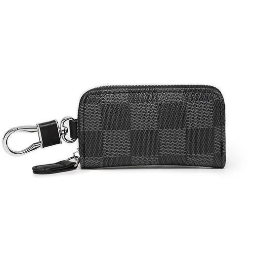 
YOOKDD Business Men's Small Bag Car Key Bag Men and Women Fashion Small Braided Car Key Padlock Bag New Coin Wallet Plaid
