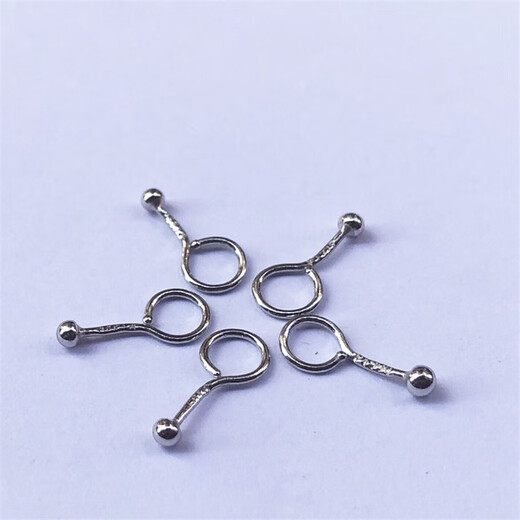 YOUSHINUO PT950 platinum earrings for women new classic solid dot earrings platinum earrings mini ultra-small earrings platinum curved needle 0.22 g dot single