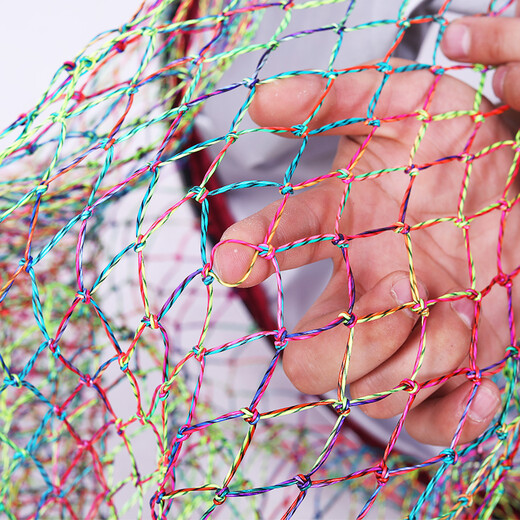 Fishing world black pit fish protection net bag double-stranded powerful polo tennis racket string hand-woven fishing protection anti-hanging quick-drying fisherman fishing net bag 45cm 3m racket string red mouth 45-3