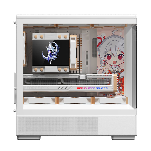 Patriot Xingcan Xiaolan desktop computer e-sports game console sea view room supports 240 water-cooled MATX chassis Xingcan Xiaolan white + Aurora Z13 fan 1 positive 3 reverse