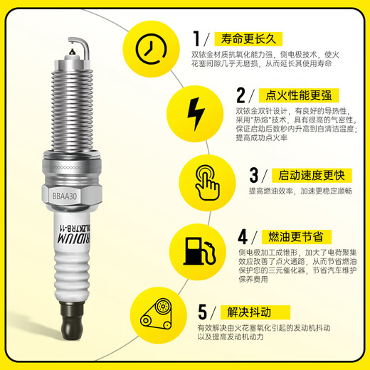 [90% NOUVEAU] Corinth Double Iridium Spark Proug 9922 convient à Volkswagen Magotan / Passat / Tiguan / Tuyue / Shangku / Tanyue / Xialang