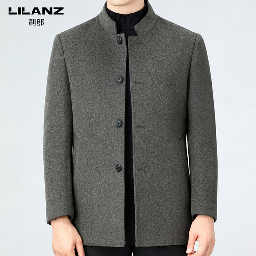 Lilang Lilang double-sided woolen coat men's autumn and winter men's parka middle-aged stand-up collar woolen woolen jacket men's tops camel 185/yard Lilang Lilang double-sided woolen coat men's autumn and winter men's parka middle-aged stand-up collar woolen woolen jacket men's tops camel 185/yard