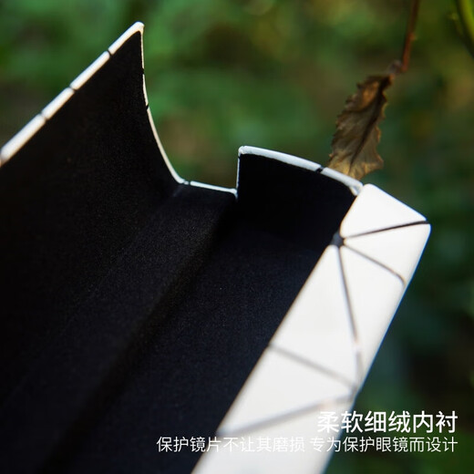 mark story眼镜盒女墨镜盒太阳镜盒子学生抗压眼镜盒男简约便携收纳盒 晶格黑