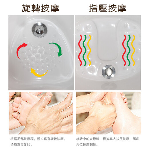 Fenglanqing ceramic footbath footbath footbath bathroom massage porcelain footbath footbath home floor-standing A type complete set with cylindrical faucet (King Kong glazed)