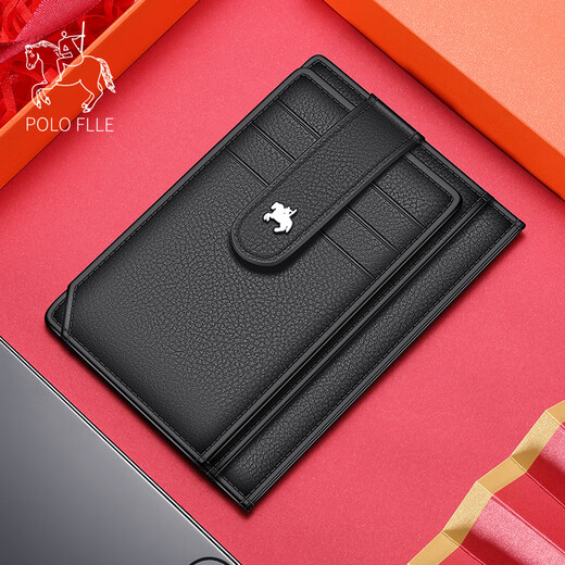 Poloflle Paul Card Bag Herren-Ultra-dünne Leder Multifunktions-Bankkartenkoffer Multi-Card-Position mit großer Kapazitäts-Brieftaschen-Karten-Karten-Karten-Kartenposition für Frauen