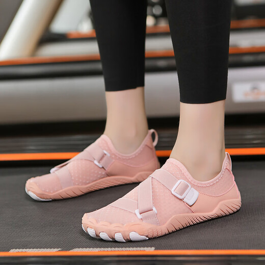 He Yangyu deadlift shoes, super non-slip indoor fitness shoes for men and women, jump rope shoes, yoga Pilates, barefoot comprehensive training shoes, deep B1001 white, non-slip shock absorption, 35 standard sports shoe size