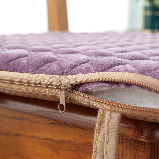 Frangomu cushion home dining chair cushion chair butt cushion winter thickened non-slip European dining table and chair cushion stool cover seat cushion Dandelion-Champagne 43X45cm universal size single piece