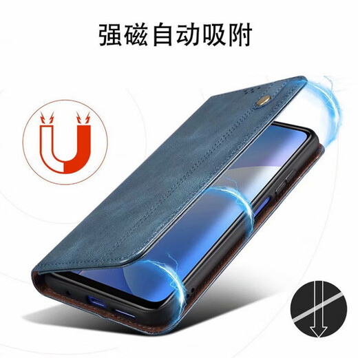 纽为适用华为荣耀50手机壳翻盖式荣耀50pro保护壳真皮全包软壳防摔保护套 摩卡棕 荣耀50