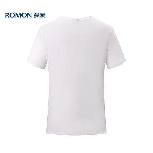 ROMON short-sleeved T-shirt for men summer casual short-sleeved men ice silk base shirt T-shirt for men LM688 white XL