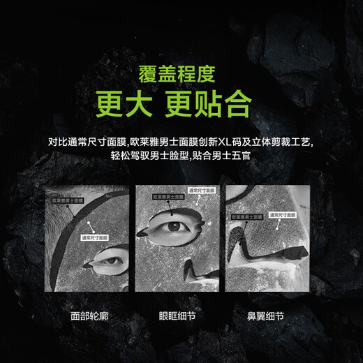 欧莱雅（LOREAL）男士面膜补水保湿控油清洁淡痘印黑头毛孔粗大护肤品面膜男礼物 炭爽净油保湿面膜20片
