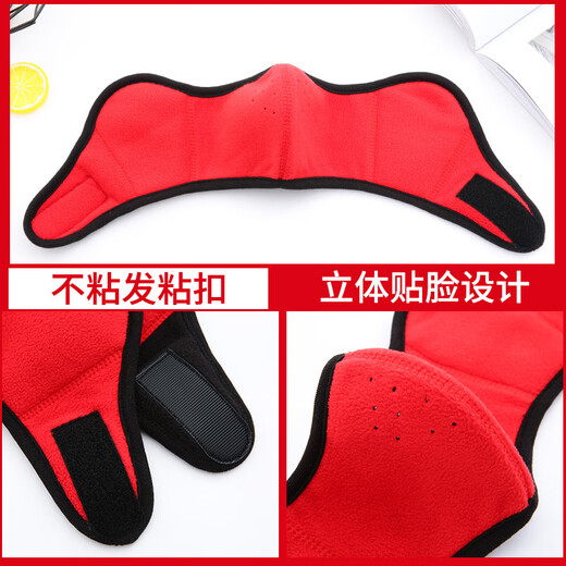 HengTravler冬季成人户外摩托车防寒防风摇粒绒保暖口罩耳罩面罩情侣口罩 A608(迷彩)男女