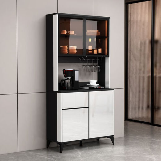 Jede Person träumt 2025 Neues leichter luxuriöses Sideboard Wohnzimmer Weinschrank Hausküchenschrank Schrank integrierter Wandstraßenschrank hellgraue Tür 180*40*200 Doppelschicht-einzelne Tür Tür