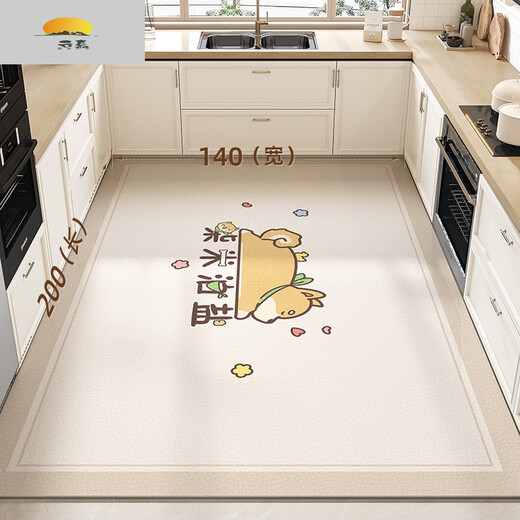 Clcey Kitchen Floor Mate Водонепроницаемый, не скользящий, вытираемый, не вымывающий, нефтяной, нефтяной, специального ковра для бытовых полов с грязными, целым магазином 15917-Qiancheng Muxue 1 Poect 60x120см. Чистая водонепроницаем