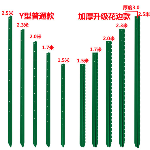Boundary map cattle fence wire mesh column column cast iron triangular solid column pointed column thickened cattle and sheep outdoor fence net 2.5 meters high thickened 3.2 mm 10 pieces free 1