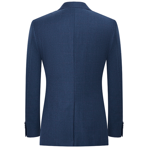 Anniversary Bird Suit Men's Autumn Style Men's Business Casual Fashion Pure Wool Suit Pants Plaid Suit Men's Blue Green Inlaid Purple Plaid-Flat Patch 48 B(175/100) /Please note waist or trousers