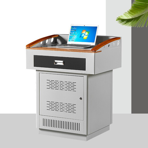 
St. Peters multimedia podium steel multifunctional podium teacher classroom podium desk electronic teaching center control podium WT-06 iron-faced model 700*550*1050mm