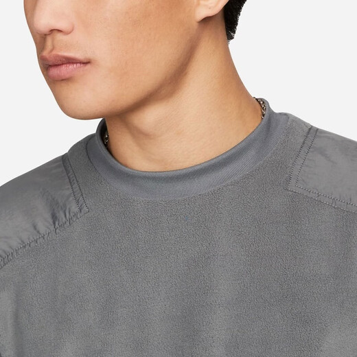 耐克（NIKE）卫衣男士春秋季外套摇粒绒保暖运动服时尚圆领休闲套头衫 DD4855-068灰色  XL