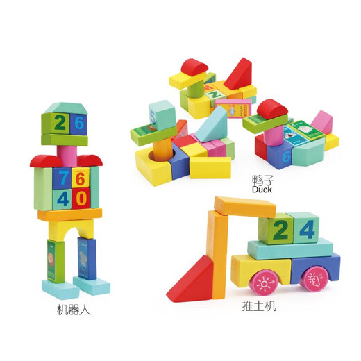 LEAUN BIG GRAIN ARCHITECT COMMECHESS PUBLIPS DIGITAL DIGITAL PUBLISSE ÉDUCATION PLUS ÉDUCATION BOTTE BLAINSEMENTS Assemblage Toys Toys 50 blocs (emballé)