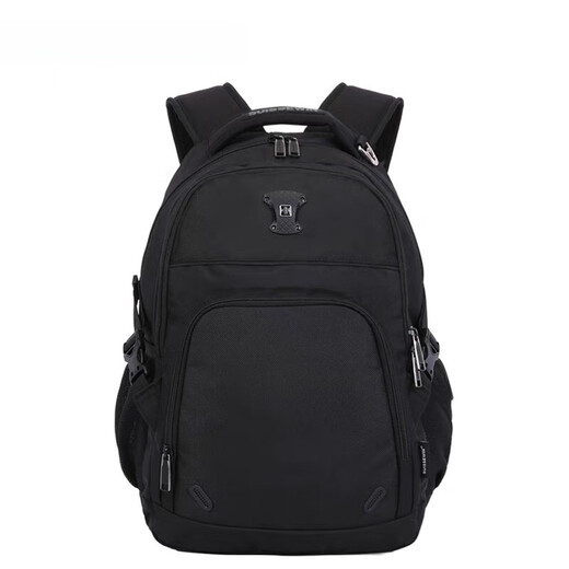 
KuQIDAISHU Backpack for men's new style business student schoolbag simple casual outdoor travel fashion personalized computer bag 9923 black