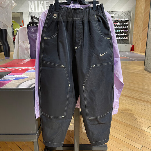 耐克（NIKE）运动裤女裤夏季新款梭织防风宽松工装裤九分裤休闲裤HF6174-010 HF6174-010黑色 XS
