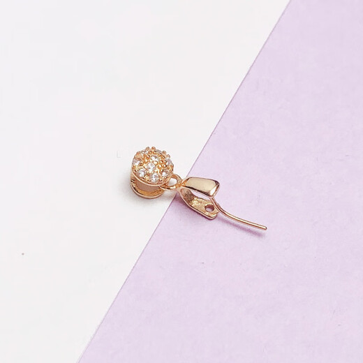 Libiao 18k gold buckle button Buddha Gong jade buckle cucumber seed buckle 1 card button pendant original oblique hole white gold