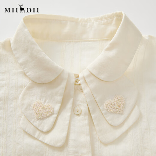 Respuesta a la camisa blanca de rompecabezas Mangas largas para mujeres 2024 Invierno Nuevo producto Camina de chenille Strip Chenille Camisa bordada 244MC1585 Beige Strip M