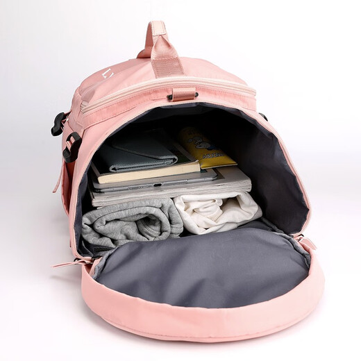 Qbily travel fitness bag for men and women short-distance travel luggage student storage bag for large capacity to be produced and wet and dry separation Haze blue丨Multifunctional wet and dry separation bag
