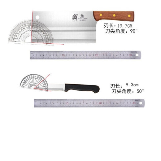 Chuangmu Workshop Knife Set Kitchen Knife Household Chopping Board Kitchen Knife Slicing Knife Meat Chopping Board Kitchen Utensil Set Pot Spatula Soup Spoon Combination Kitchen Knife + Chopping Board + Wooden Shovel