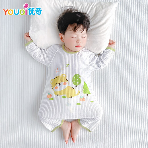 
Youqi baby pajamas summer thin boy short-sleeved pure cotton boneless air conditioning suit baby jumpsuit two-year-old girl nightgown