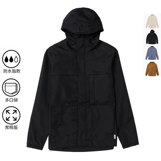 Timberland Timberland men's jacket autumn and winter outdoor hiking and mountaineering loose windproof workwear hooded jacket A695W A695W001/black/logo random XS/165
