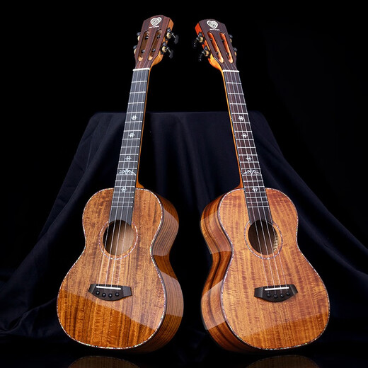 Aitar flagship love her twin flowers full board ukulele playing high-end electric box small guitar AT520 AT920 Acacia Mu full single (electric box model) 23