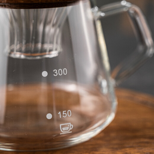 Ye weika Einfache handmachende Kaffeekanne Set Filter Tasse Teilen Töpfer Tropf Filterbohnenschlepper Brauen Utensil Große Filterbecher + Bambushalter