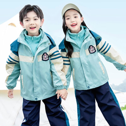 
Xinkepai Children kindergarten clothing spring and autumn clothing winter class clothing sportswear elementary school uniform autumn and winter clothing three-piece suit windbreaker suit girls winter and summer five-piece suit = A711+6626 120