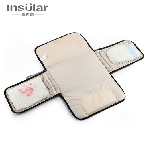 Inselbaby Windeln Pads für Babys Multifunktional tragbare Windelpolster für Windeln Aufbewahrungstaschen für Mutter- und Babyversorgungen Rauchwellen-Asche-Portierbabywindeln Pads