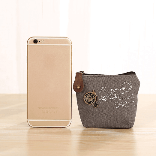 2025 Neue Münzbeutel für Frauen koreanische Version von Männern und Frauen Münzen Brieftasche Retro -Leinwand Brieftasche Reißverschluss Shell Typ kleiner Sackbeutel Coin Wallet Motorradmodell - 1 Stück ohne Spezifikationen