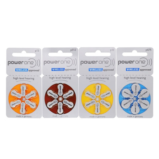 峰力瑞声达 助听器原装电池powerone P10/P13/P312/P675 P13（五版 30颗）