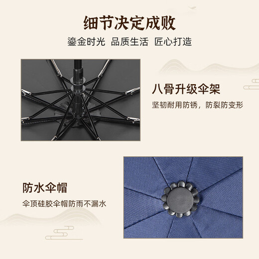 佳京礼企业年会伴手礼商务礼品定制水杯送客户公司活动员工奖品实用纪念 蓝色-自动伞+数显杯六件套 500ml